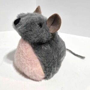 Vintage 1970s Animal Fair Chubby Mouse Rat Plush Stuffed Animal Toy 4''